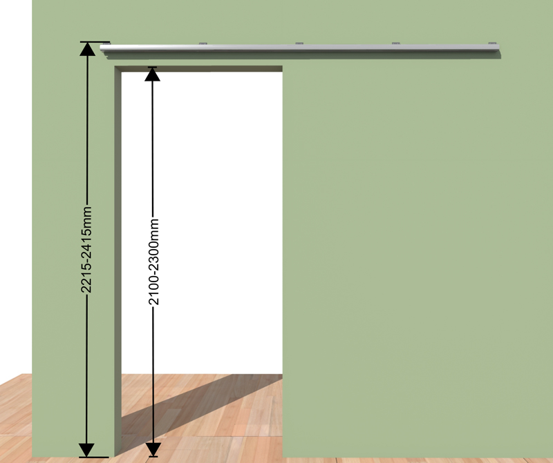 Measurements Surface sliding door doorway